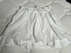 白 フリル ティアードスカート 新品