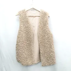 ◇ ⊇ apres jour アプレジュール ボアベスト ジャケット サイズF ブラウン レディース E  【1412090004988】