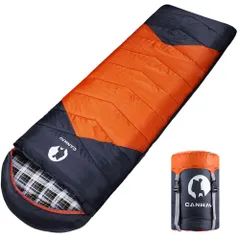 CANWAY 寝袋 シュラフ 封筒型 210T防水 キャンプ 保温 スリーピングバッグ 丸洗い 収納袋付き アウトドア用 防災用 登山 車中泊 オールシーズン バージョンアップ1.1kg/1.9kg