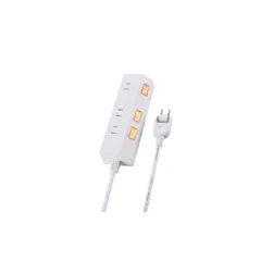エレコム 電源タップ マグネット付き スイッチ付き 2m 3個口 ほこりシャッター 雷ガード スイング式プラグ 耐熱素材採用 ホワイト ECT-35M20WH 0