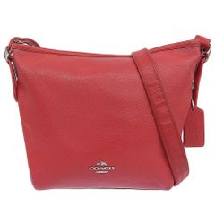 【本物保証】 コーチ COACH ミニダッフレット ペブルドレザー 36536 ショルダーバッグ レッド シンプル