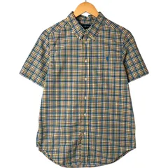 古着 ラルフローレン Ralph Lauren チェック柄 半袖 ボタンダウンシャツ レディースM相当/eaa544886