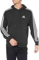 【新品】【J/2XOサイズのみ】adidas(アディダス) エッセンシャルズ メンズ 3ストライプス スエットパーカー　ブラック×ホワイト 29197-GK9062-J2XO