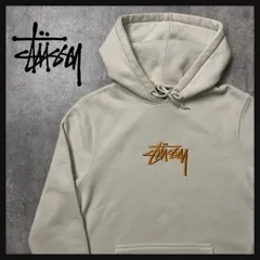 【ゴールド刺繍】ステューシー　パーカー　希少刺繍ロゴ　裏起毛　即完売　入手困難