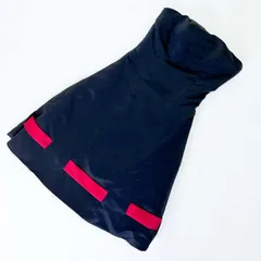 パーティードレス　中古　ミディアム丈　膝丈　ワンピース　バイカラー　黒　ブラック　総裏地　胸パッド入り　PT03