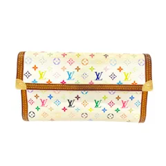 LOUIS VUITTON ルイヴィトン モノグラムマルチカラー ポルトトレゾールインターナショナル 三つ折り 財布  M92659 TH0075 ホワイト   　240001145486