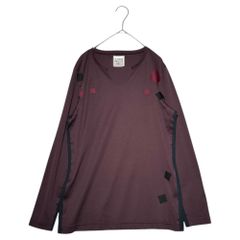 MARITHE FRANCOIS GIRBAUD(マリテフランソワジルボー) 00's Design Neck Long Sleeve Jersey Cut and Sewn 00年代 デザイン ネック 長袖 ジャージィ カットソー