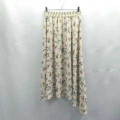 ◇ ⊂◎●未使用● ketty <!-利用不可文字-!>ケティ 花柄 ロング フレア スカート サイズ1 ベージュ レディース E  【1504240030746】
