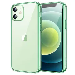 JEDirect iPhone12 mini ケース (5.4インチ専用) 黄ばみなし 衝撃吸収 バンパーカバー 傷つけ防止 クリアバック (ミッドナイトグリーン) 0