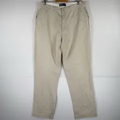 古着 ポロバイラルフローレン Polo by Ralph Lauren チノパンツ ポロチノ ワンポイント スラックス 大きいサイズ w36 L34  ベージュ メンズ