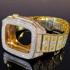 Apple Watch カバー キラキラ アップルウォッチ用 ステンレスバンド メタルケース カスタム 42 44 45 g