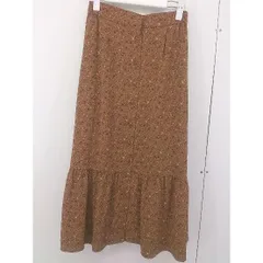 ◇ nano universe ナノ ユニバース 総柄 ロング マーメイド スカート サイズ 36 ブラウン マルチ レディース  【中古】 【1206170010170】