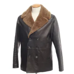 【中古】ルッフォ RUFFO シープレザー 中綿 襟ボア レザーブルゾン ブラック【サイズ48】【メンズ】のサムネイル