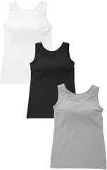 Y's factory ワイズファクトリー レディース タンクトップ カップ付き 綿100％ ３枚セット( 3枚セット,  Free Size)
