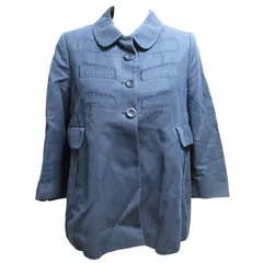 シーバイクロエ SEE BY CHLOE リネン混 ヘリンボーンジャケット 3B 紺 ネイビー US4 約Mサイズ ■GY09のサムネイル