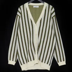 INHERIT レジメンタルストライプ ニット カーディガン