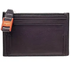 サルヴァトーレ フェラガモ コインケース レザー 革 ダークブラウン 濃茶 こげ茶 22 8774 Salvatore Ferragamo コインパース 小銭入れ カードケース カードホルダー カード入れ IC パスケース 定期入れ ブランド小物 通勤