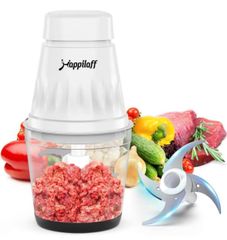 【Happilaff】フードプロセッサー 1台5役 ガラス チョッパー