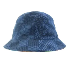 美品 ルイヴィトン M76231 LVエスカルボブ ハット ブルー レディース 美品 ルイヴィトン M76231 LVエスカルボブ ハット ブルー