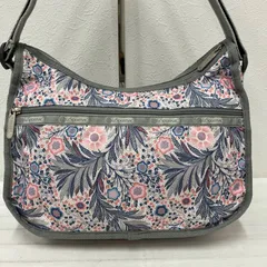5207　LeSportsac　レスポートサック　ショルダーバッグ　 クラシックホーボー　花柄　グレー　ピンク　マルチカラー　 ナイロン　軽量　レディース