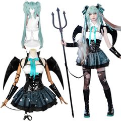 【在庫処分】仮装 文化祭 大人用 イベント コスプレ衣装 コスチューム ラスカル.悪魔 ステージ服 MIKU Rascal.Akuma ウィッグ付き cosplay コスプレ (悪魔 あらいぐまラスカル ウィッグ付き [神併良品] S)