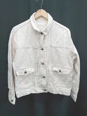 ◇ Θ Ambre Neige　アンブルネージュ コットン100％ 長袖 ジャケット サイズF アイボリー レディース E  【1410230027156】