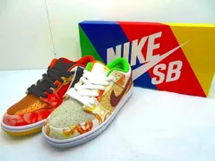 s24g-116x【中古】NIKE　ﾅｲｷ　SB　DUNK LOW PRO QS　Street　Hawker　CV1628-800　24.5cm　ｽﾆｰｶｰ