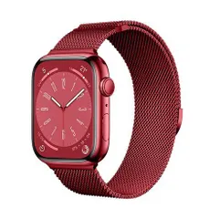 アップルウォッチバンド（Apple Watchバンド）ミラネーゼループマグネットバンド【レッド】38mm/40mm/41mm/42mm/44mm/45mm/46mm/49mm対応 [BELTIES]