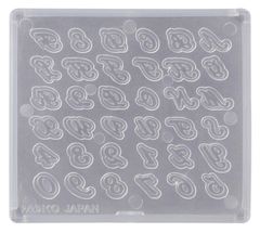 UVレジン ソフトモールド パジコ アルファベット筆記体 404188 半透明