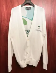 TRUSSARDI GOLF コットンニットカーディガン ホワイト Mサイズ