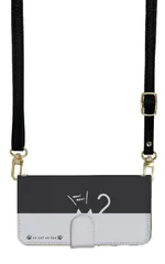 Galaxy S23 SC-51D SCG19 ケース 手帳型 ギャラクシーS23 スマホケース スマホショルダー レザー ストラップ 猫 ねこ かわいい 調節可能 130cm  カラー08