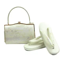 呉服屋 紗織謹製 草履バッグセット 草履23.5cm 着物 正絹帯地 成人式 正月 正装 振袖 留袖 訪問着 附下 結婚式 結納 入学式 お祝い 卒業式 着付け フォーマル パールトーン加工 レディース 沙織 バック メール便不可