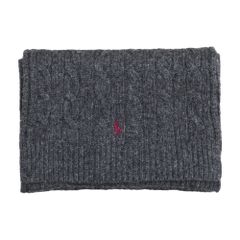 ポロ ラルフローレン ケーブル ウール マフラー / POLO RALPH LAUREN CABLE WOOL MUFFLER [CHARCOAL]