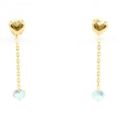 K18YG　ピアス　pierced earrings　ブルートパーズ　総重量約0.5g
