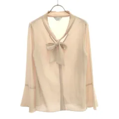 スローブ イエナ 日本製 長袖 リボンタイ ブラウス ベージュ系 SLOBE IENA シャツ レディース