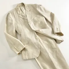 7a20 日本製 Comme des Garcons Homme Plus コムデギャルソン オム プリュス セットアップ 上下セット S ベージュ 90’s ジャパンヴィンテージ リネン混