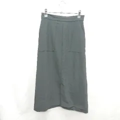 ◇ ⊇ nano universe ナノ ユニバース スリット ロング タイト スカート サイズS ブラック系 レディース E  【1410290010730】