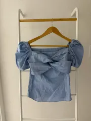 BAU オフショルダー リボン ブラウス ( 2 )