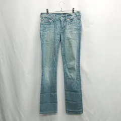 ◇ Θ ブランド不明 無地 デニムジーンズ サイズ24 ブルー系 メンズ E  【1501230003919】