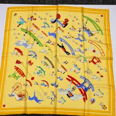 Dz801561 エルメス スカーフ カレ90 Raconte moi Le Cheval お馬