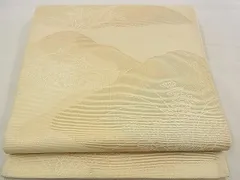 平和屋着物■夏物　六通柄袋帯　遠山秋草文　金銀糸　逸品　n-kg3142