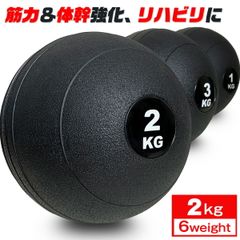 KaRaDaStyle メディシンボール 2kg スラムボール ウェイトボール PVC ソフト 体幹 インナーマッスル トレーニング ボール 筋トレ 球技 陸上 エクササイズ 筋トレ器具 室内 跳ねない 非バウンド