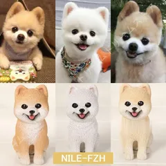 犬　ポメラニアン　セラミック　ディフューザー　オブジェ　インテリア　置物 Amazon.co.jp: 置物 おしゃれ オブジェ リアルな犬 ポメラニアン