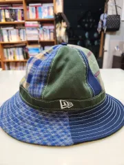 NEW ERA(ニューエラ) パッチパネル 探検家 オリーブグリーン ブルー バケットハット
