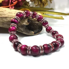 ピンクタイガーアイ パワーストーン ブレスレット 10mm (ピンク) メンズ・レディース 男性・女性  数珠 虎目石 金運 恋愛運 ○