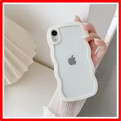 【匿名配送】 iPhone XS Max_ホワイト QLTYPRI iPhone XS Maxケース クリア TPUカバー おしゃれ 韓国 可愛い 透明 薄型 