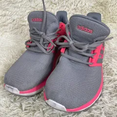 アディダス　クラウドフォーム　スニーカー　グレー×ピンク　24.5 ビッグタン
