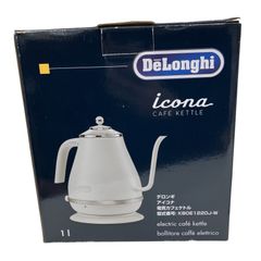 186001 美品　DeLonghi アイコナ カフェケトル KBOE1220J-W