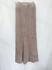 ◇ ⊇ FREAK'S STORE フリークスストア ロング タイト リブニット スカート サイズF グレージュ系 レディース E  【1507100015112】