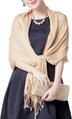 グリーンパキラ ストール レディース 大判 薄手 ラメ入り きらきら UVカット ショール 結婚式 パーティー 羽織 プレゼント ギフト シフォン スカーフ 上品 母の日 冷房対策 ボレロ ポンチョ ケープ 贈り物 女性 肩掛け(ゴールド)